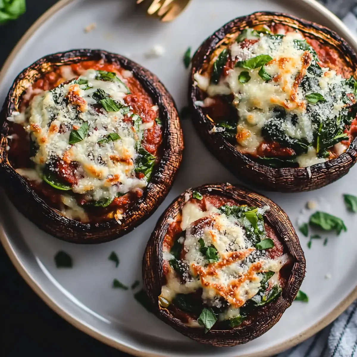 Spinach & Cheese Stuffed Portobello