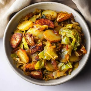 Braised cabbage with potatoes