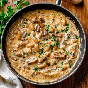 Creamy Butter Beans with Mushrooms
