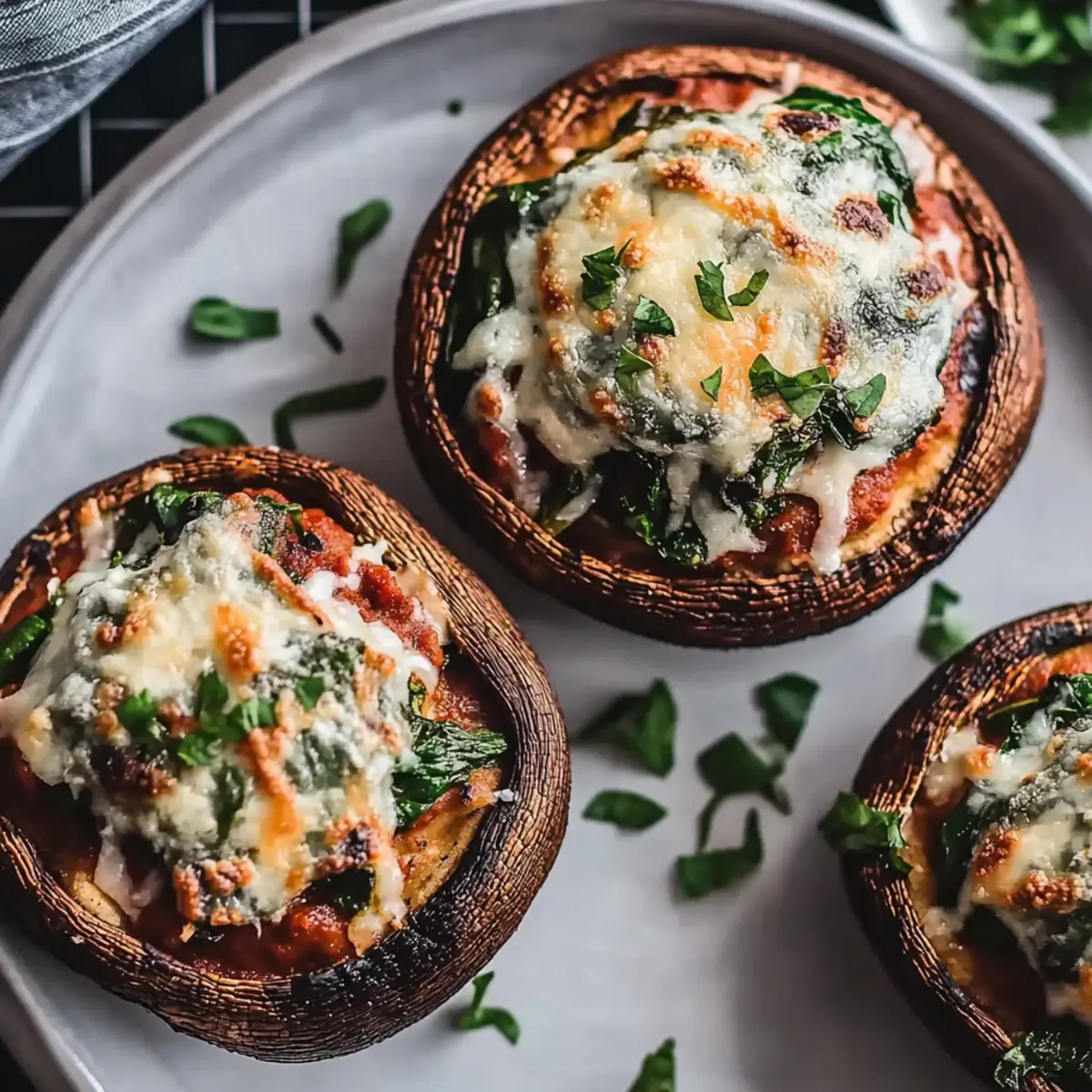 Spinach & Cheese Stuffed Portobello