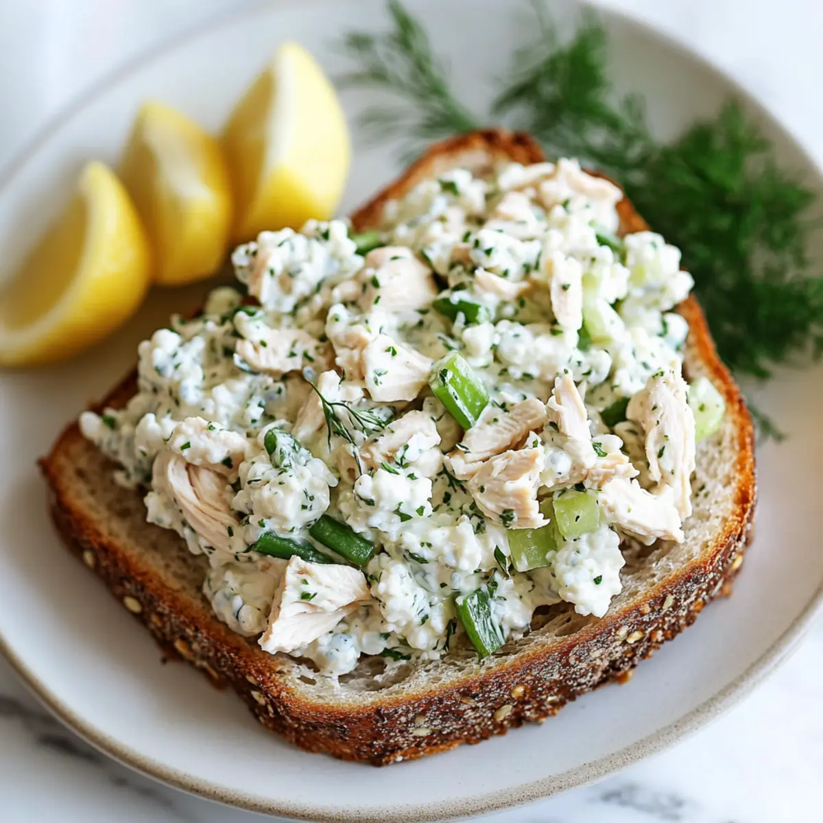 Protein-packed chicken salad with cottage cheese