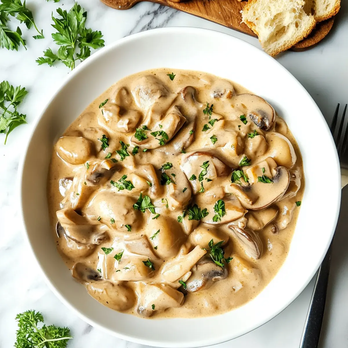 Creamy Mushroom Stroganoff
