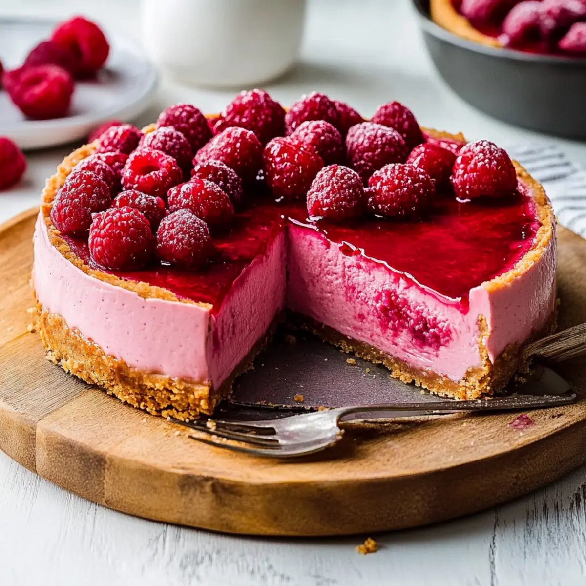 Baked Raspberry Cheesecake