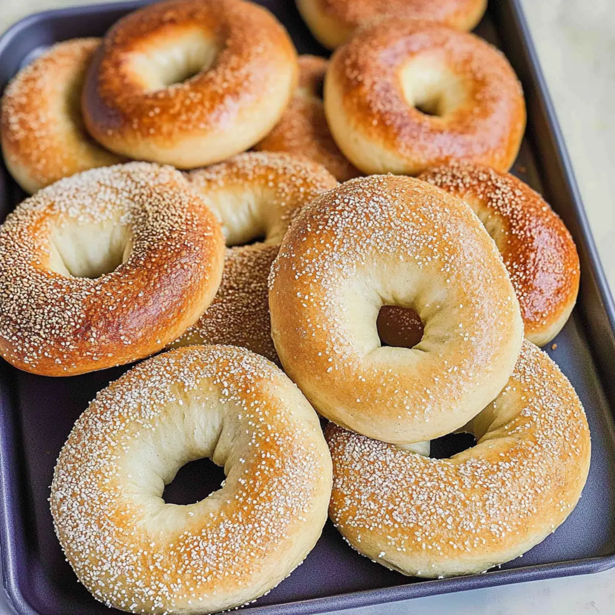 Plain Homemade Bagels