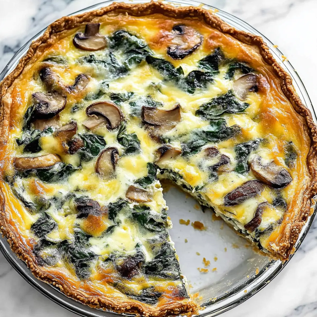 Spinach & Mushroom Quiche