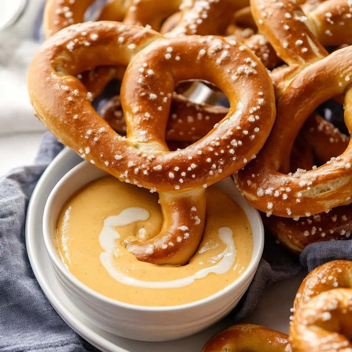 Parmesan Soft Pretzels with Cheese Dip