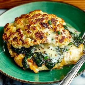 Roasted Cauliflower Steak & Spanakopita Melts