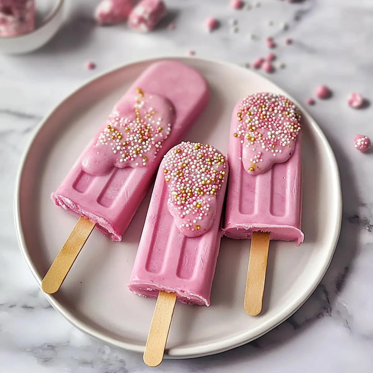 Pink Cakesicles