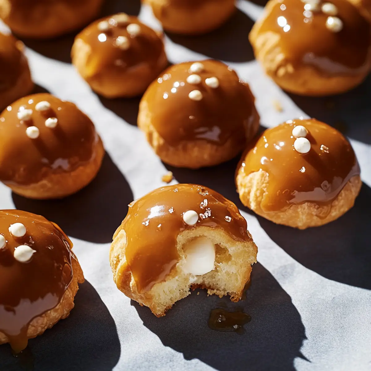 Salted Caramel Profiteroles