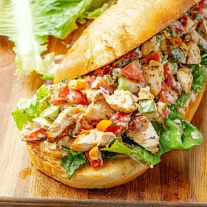 Easy Chopped Chicken Ranch Sandwich