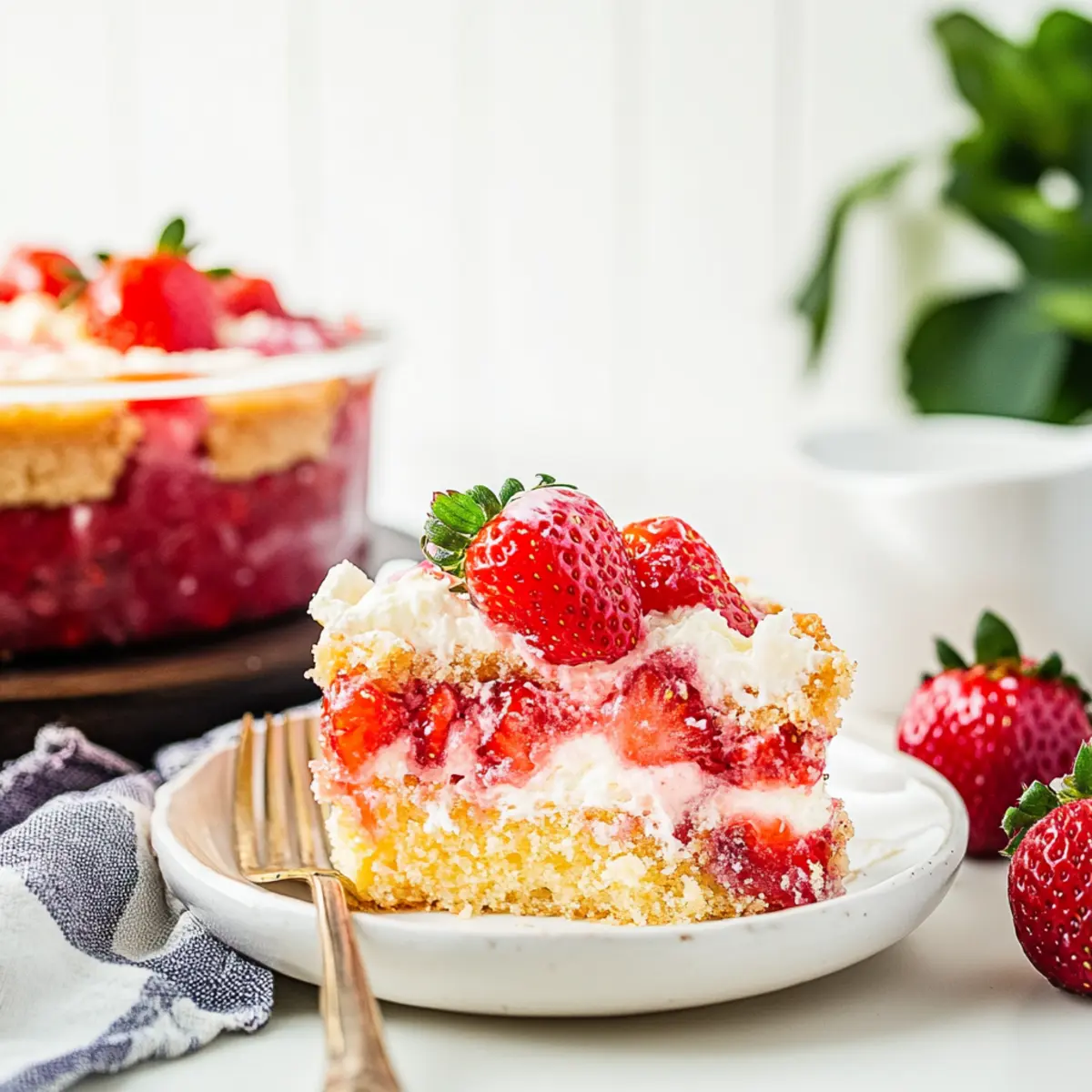 Gooey Strawberry Earthquake Cake