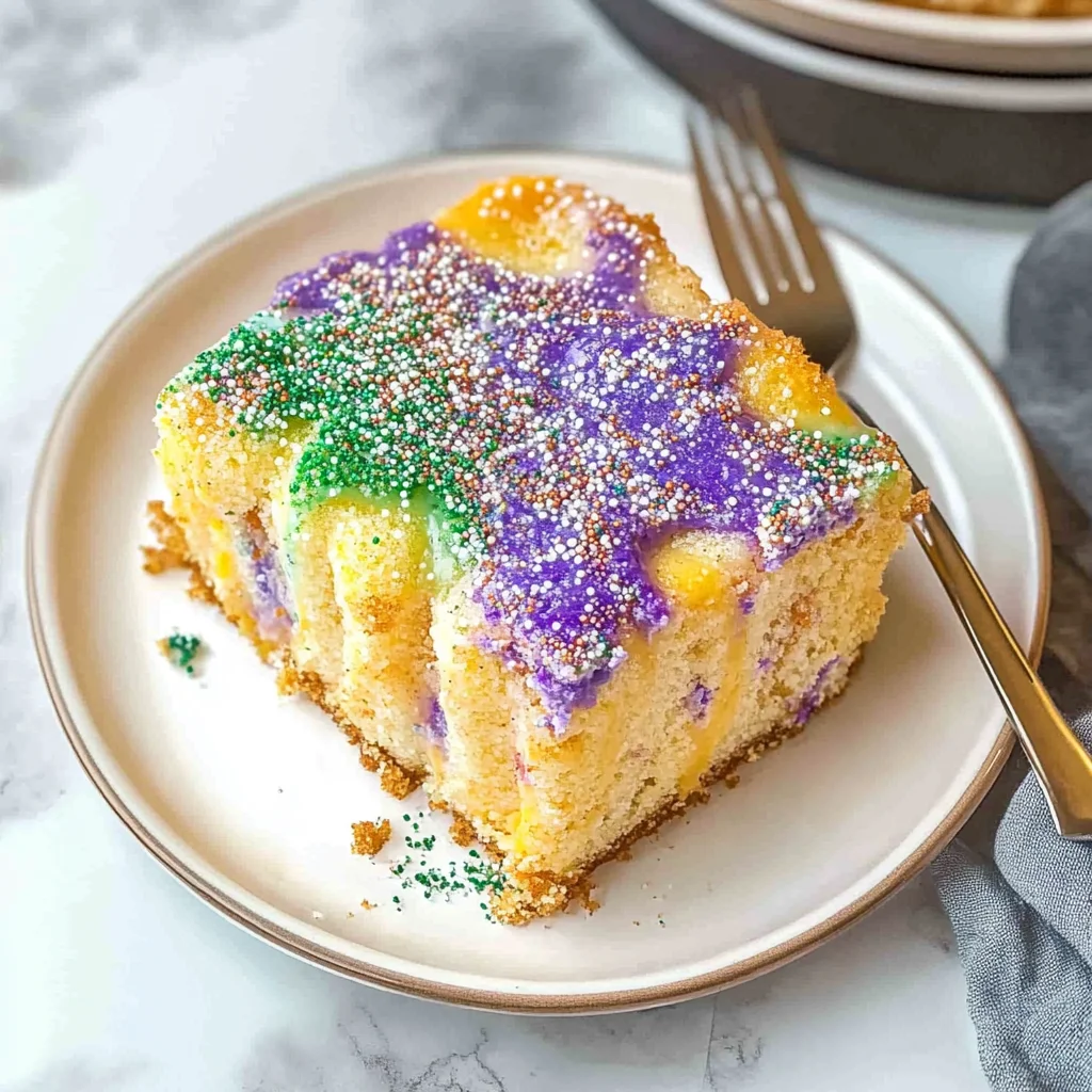 King Cake Poke Cake: Indulgent Flavor Explosion