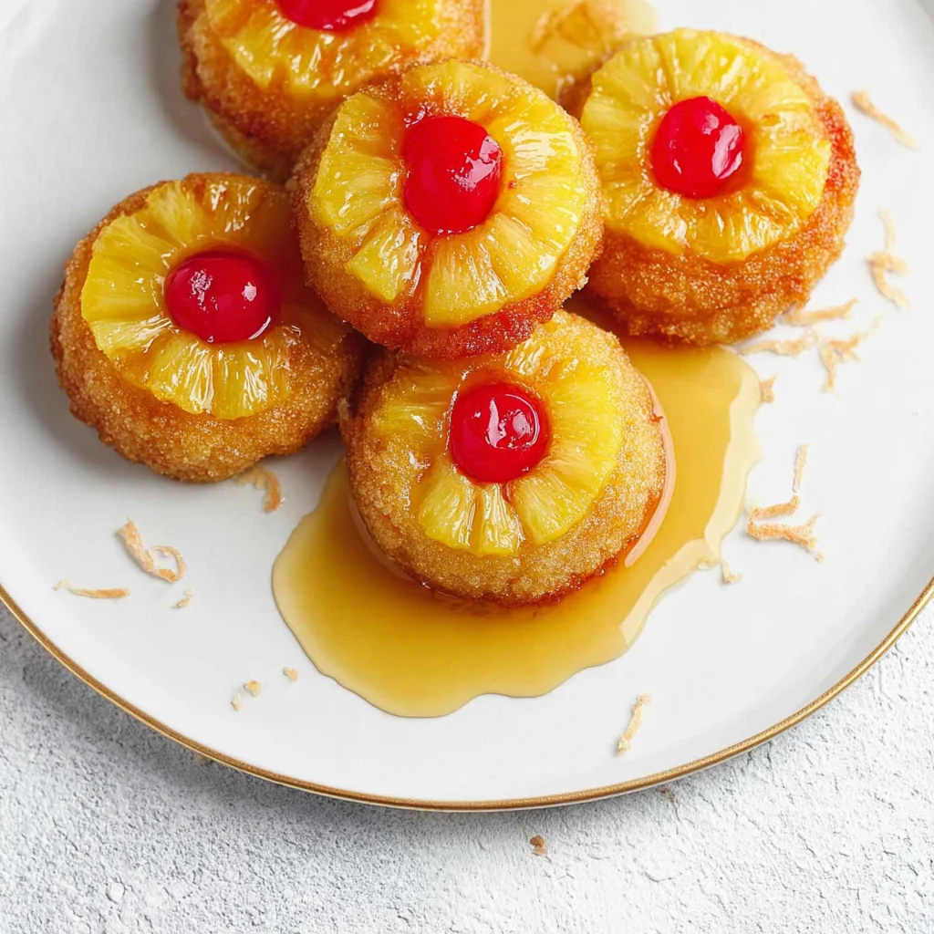 Mini Pineapple Upside-Down Sugar Cookies: Tropical Bliss