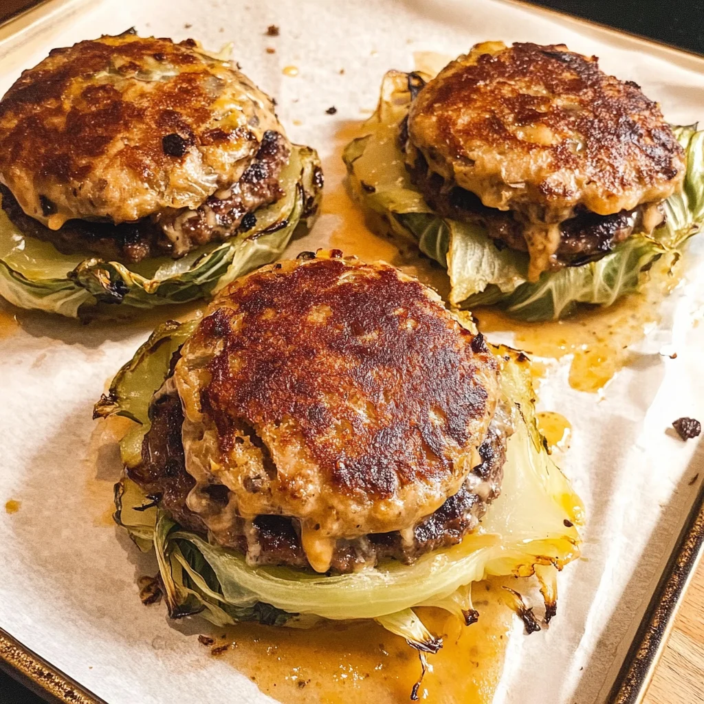 Oven-Baked Cabbage Burgers: Savory Comfort at Home
