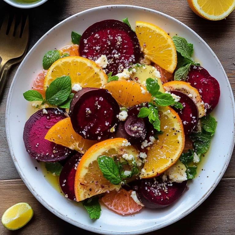 Roasted Beet and Citrus Salad with Mustard Vinaigrette: V...