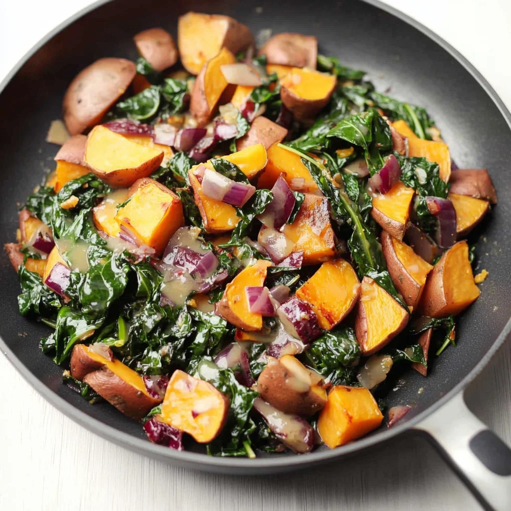 Sweet Potatoes and Swiss Chard Sauté: Flavorful Delight