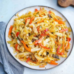 Jamaican fried cabbage
