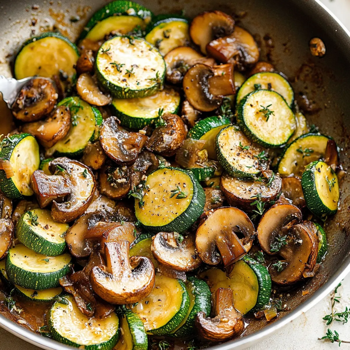Skillet Zucchini and Mushrooms