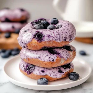 Wild Blueberry Greek Yogurt Bagels