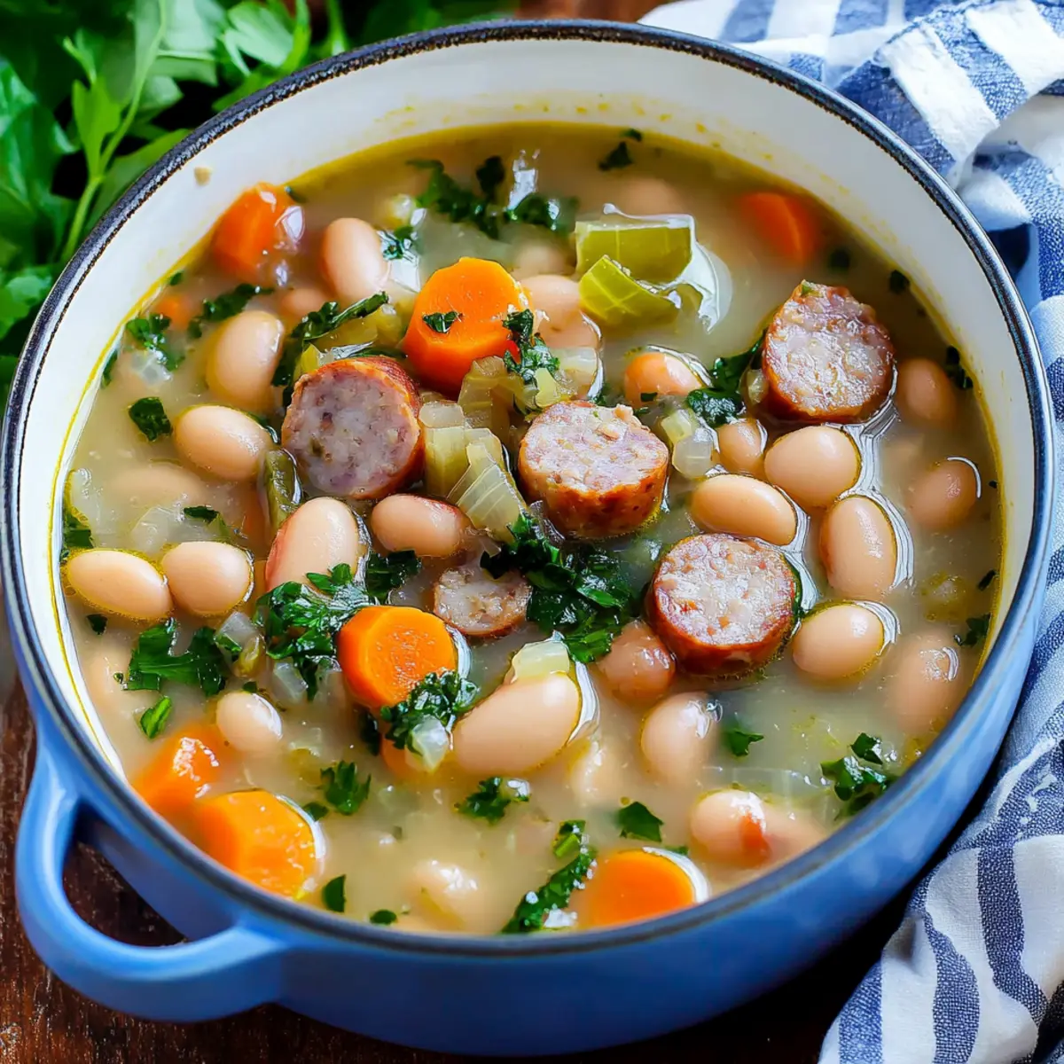 Creamy Bean Soup with Sausage