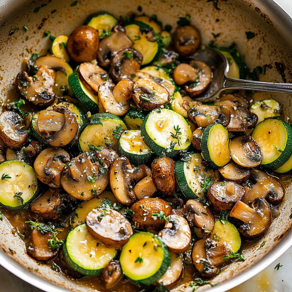 Skillet Zucchini and Mushrooms