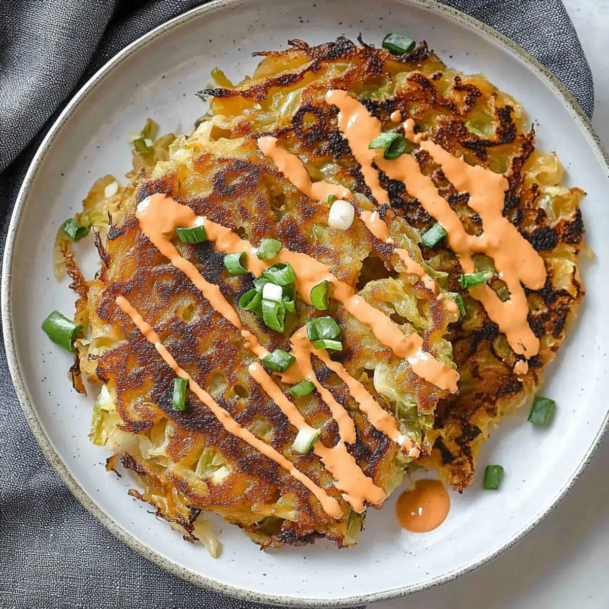 Ultra crispy cabbage pancake