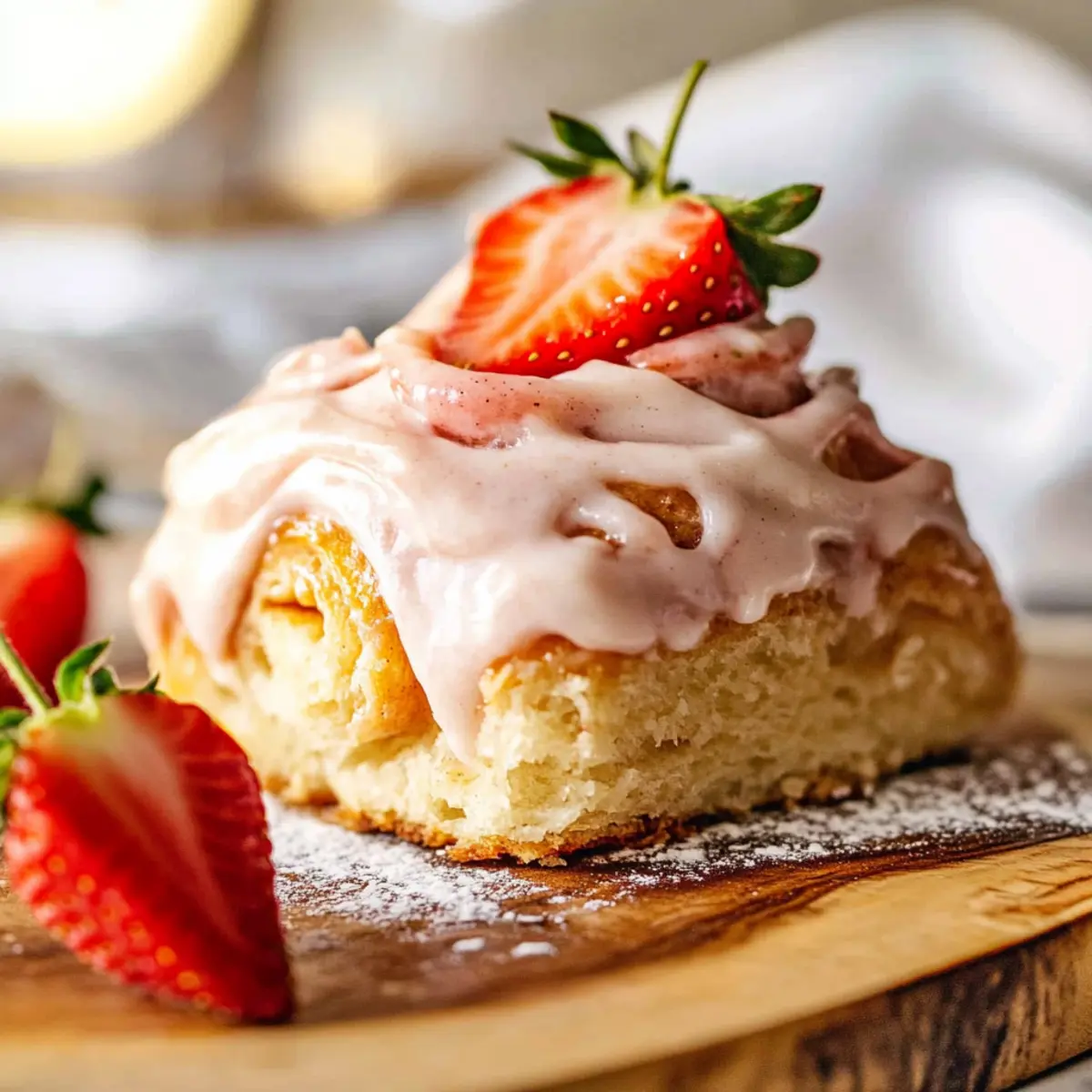 Soft Strawberry Cinnamon Rolls