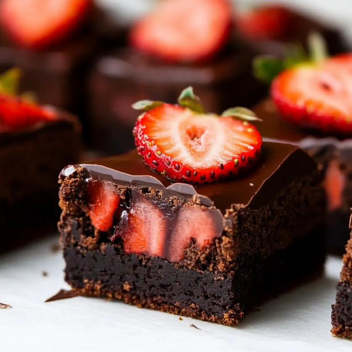 Chocolate Covered Strawberry Brownies
