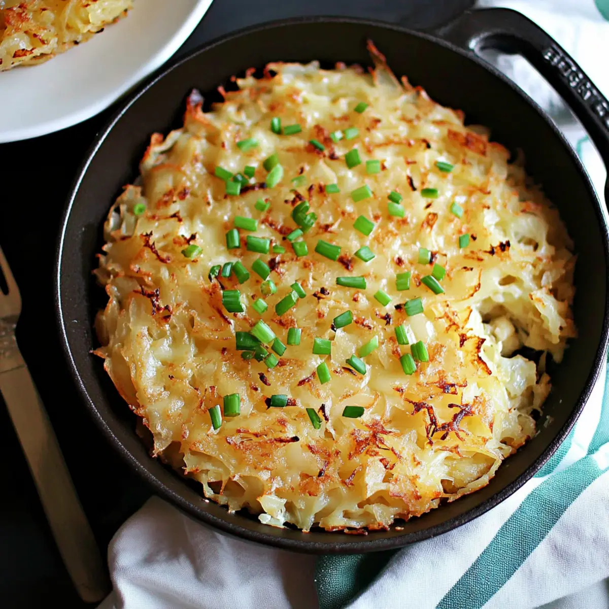 Irish Cheddar & Cabbage Hash Brown Skille