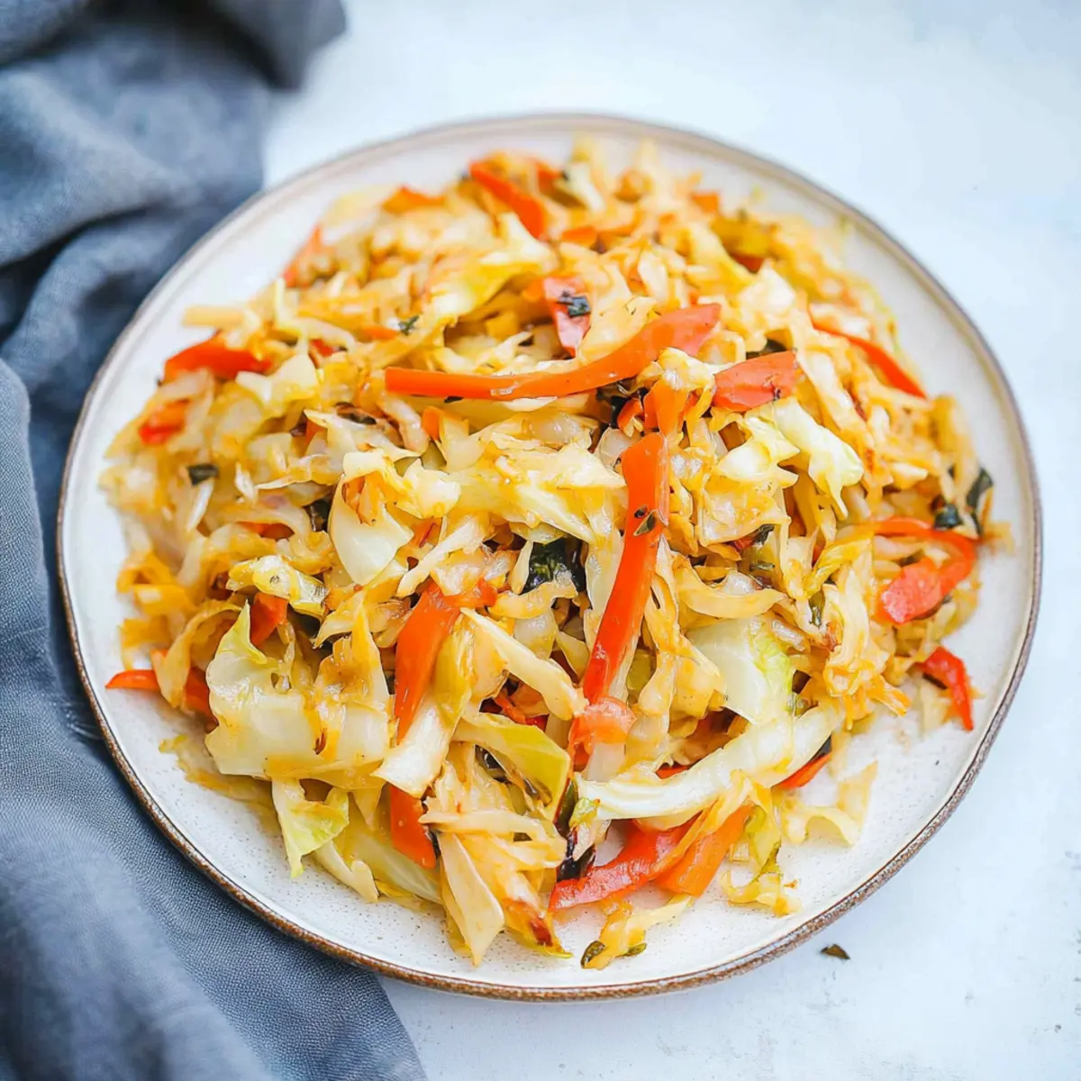 Jamaican fried cabbage
