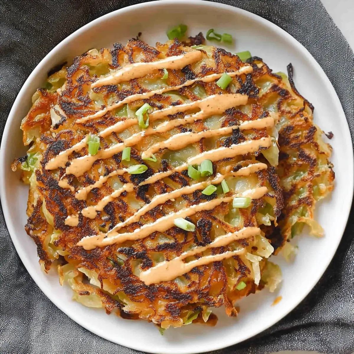 Ultra crispy cabbage pancake