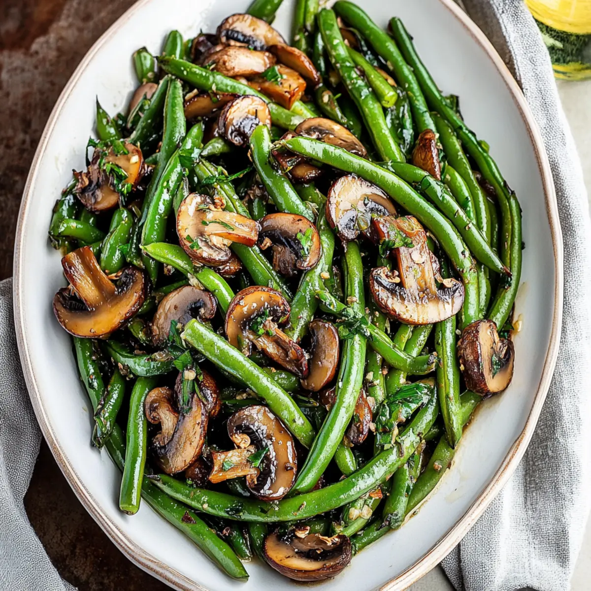 Green Beans with Mushrooms