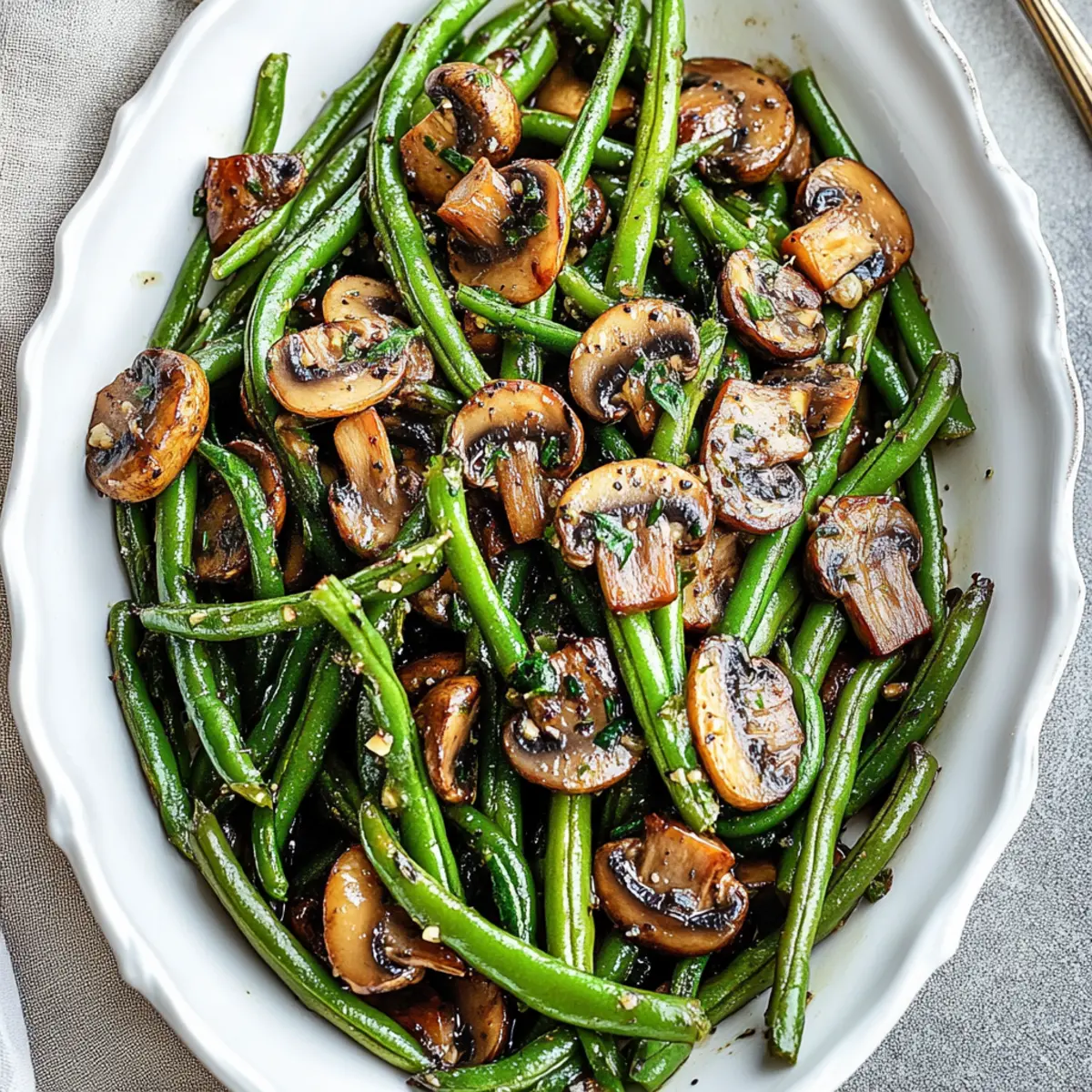 Green Beans with Mushrooms