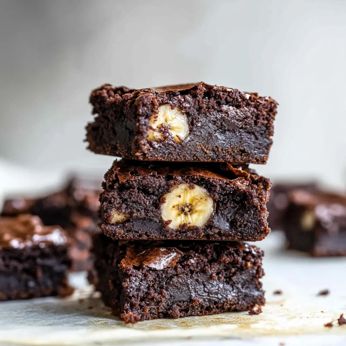 Healthy Fudgy Banana Brownies