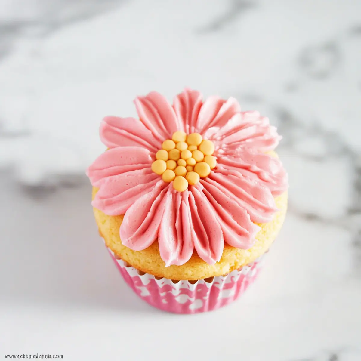 Gerbera Daisy Cupcakes