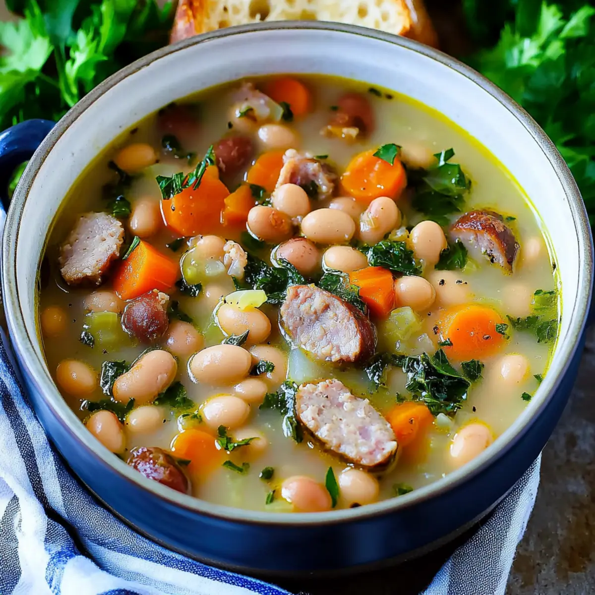 Creamy Bean Soup with Sausage