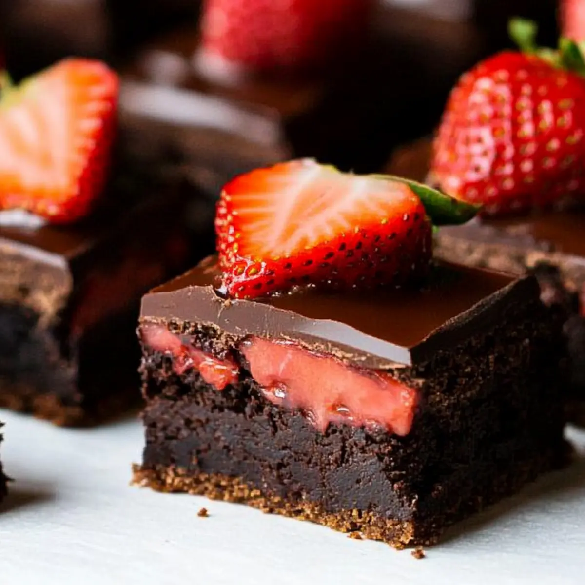 Chocolate Covered Strawberry Brownies