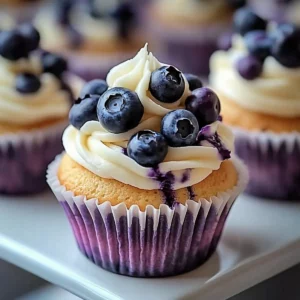 White Chocolate Blueberry Cupcakes