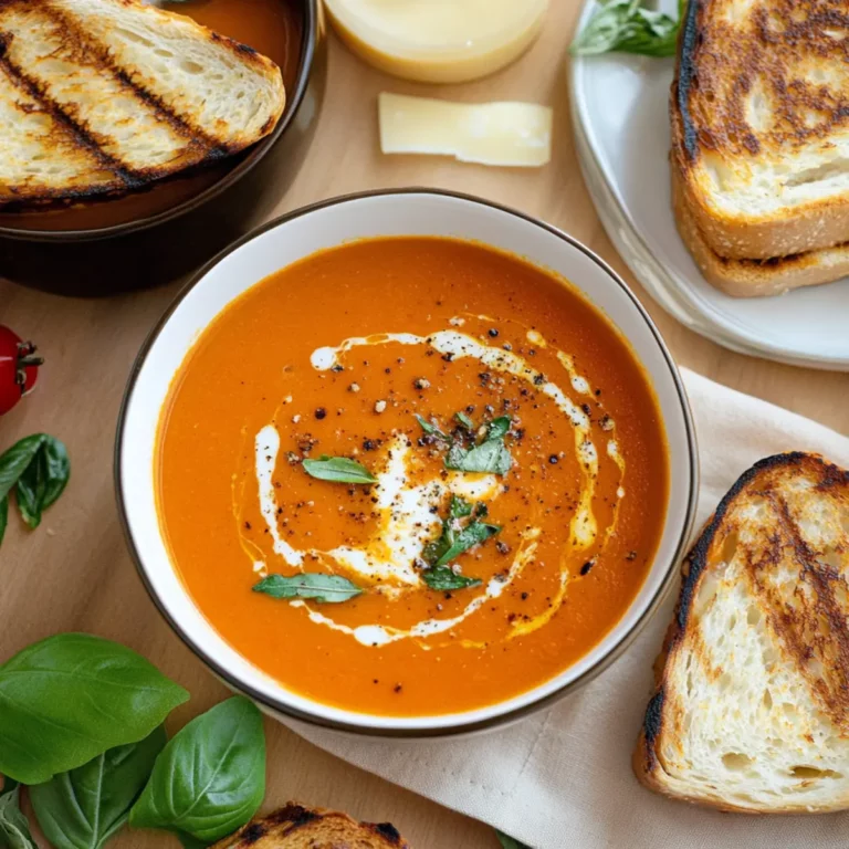 Roasted Tomato Soup with Grilled Cheese