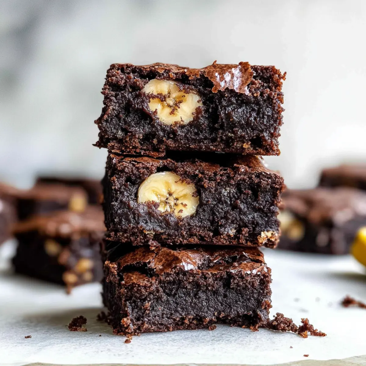 Healthy Fudgy Banana Brownies