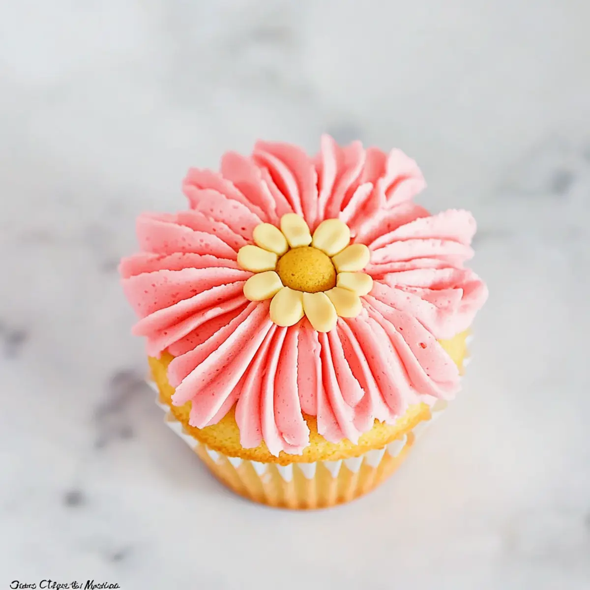Gerbera Daisy Cupcakes