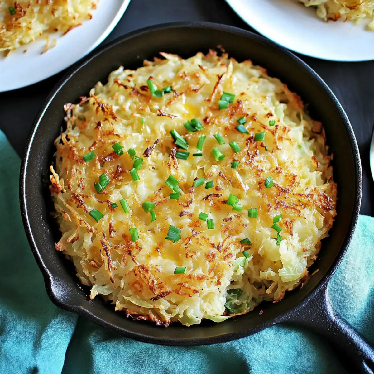 Irish Cheddar & Cabbage Hash Brown Skille