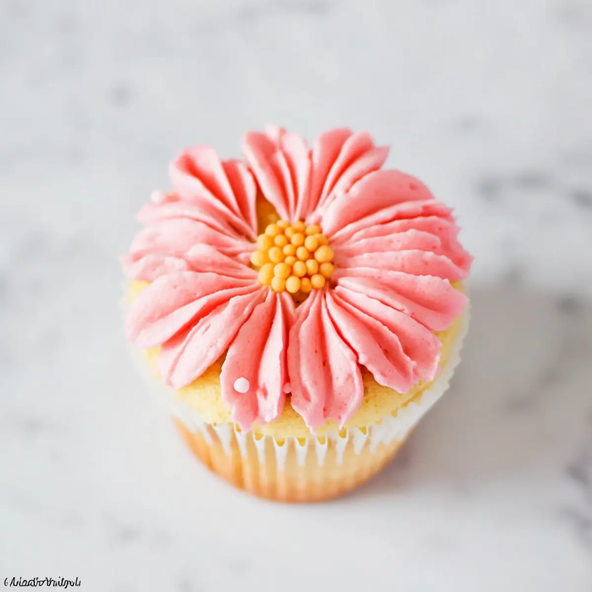 Gerbera Daisy Cupcakes
