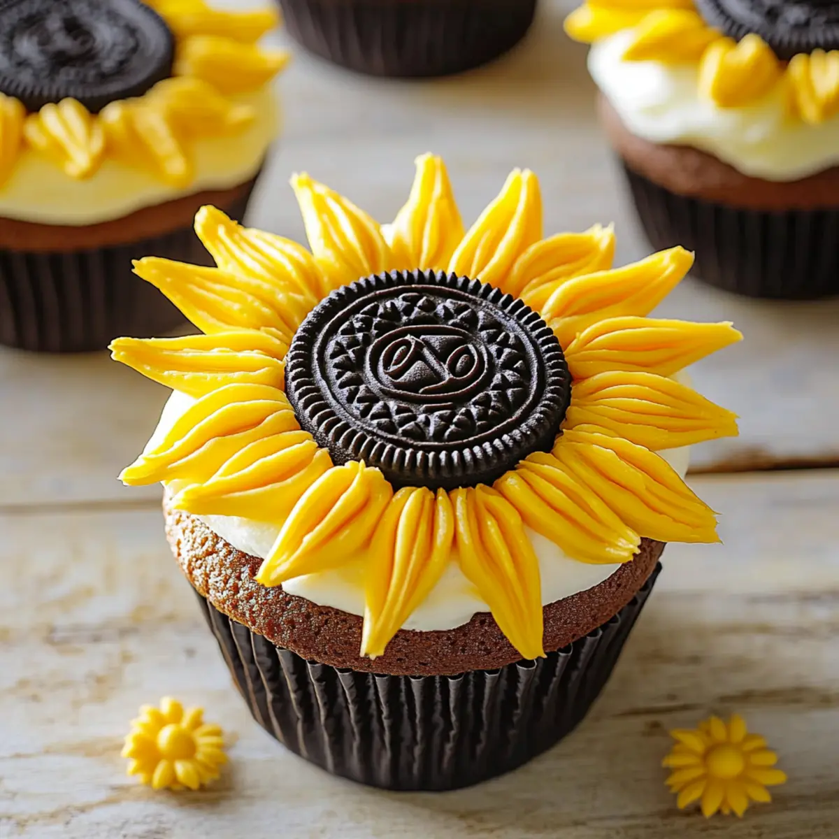 Oreo Sunflower Cupcakes