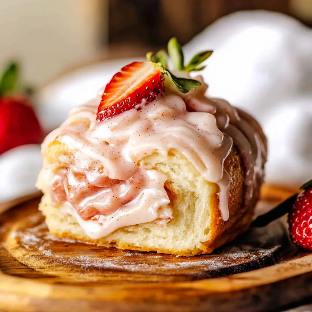 Soft Strawberry Cinnamon Rolls