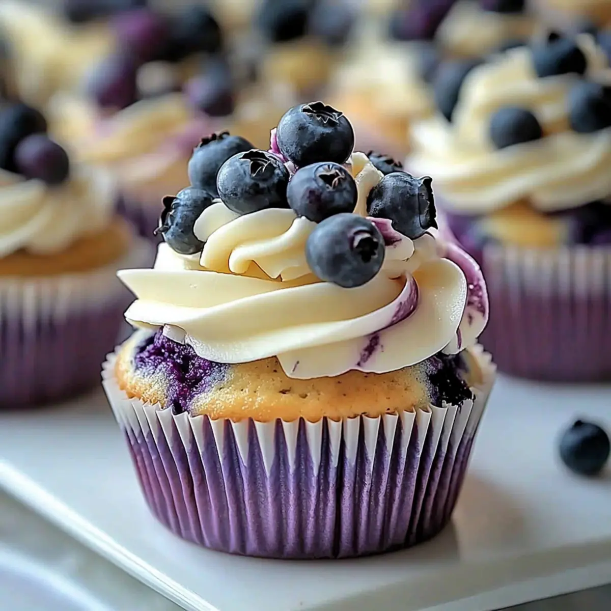 White Chocolate Blueberry Cupcakes