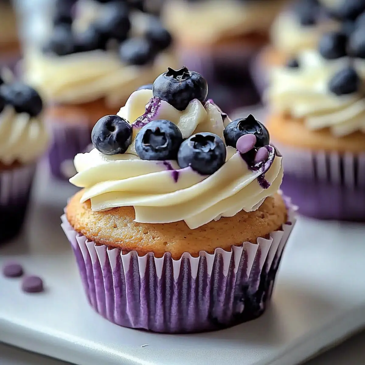 White Chocolate Blueberry Cupcakes