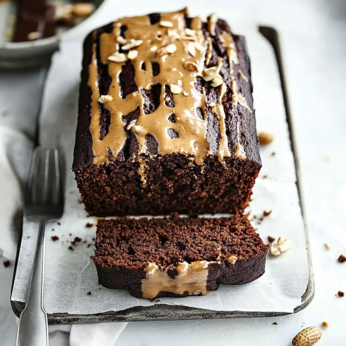 Chocolate Peanut Butter Banana Bread