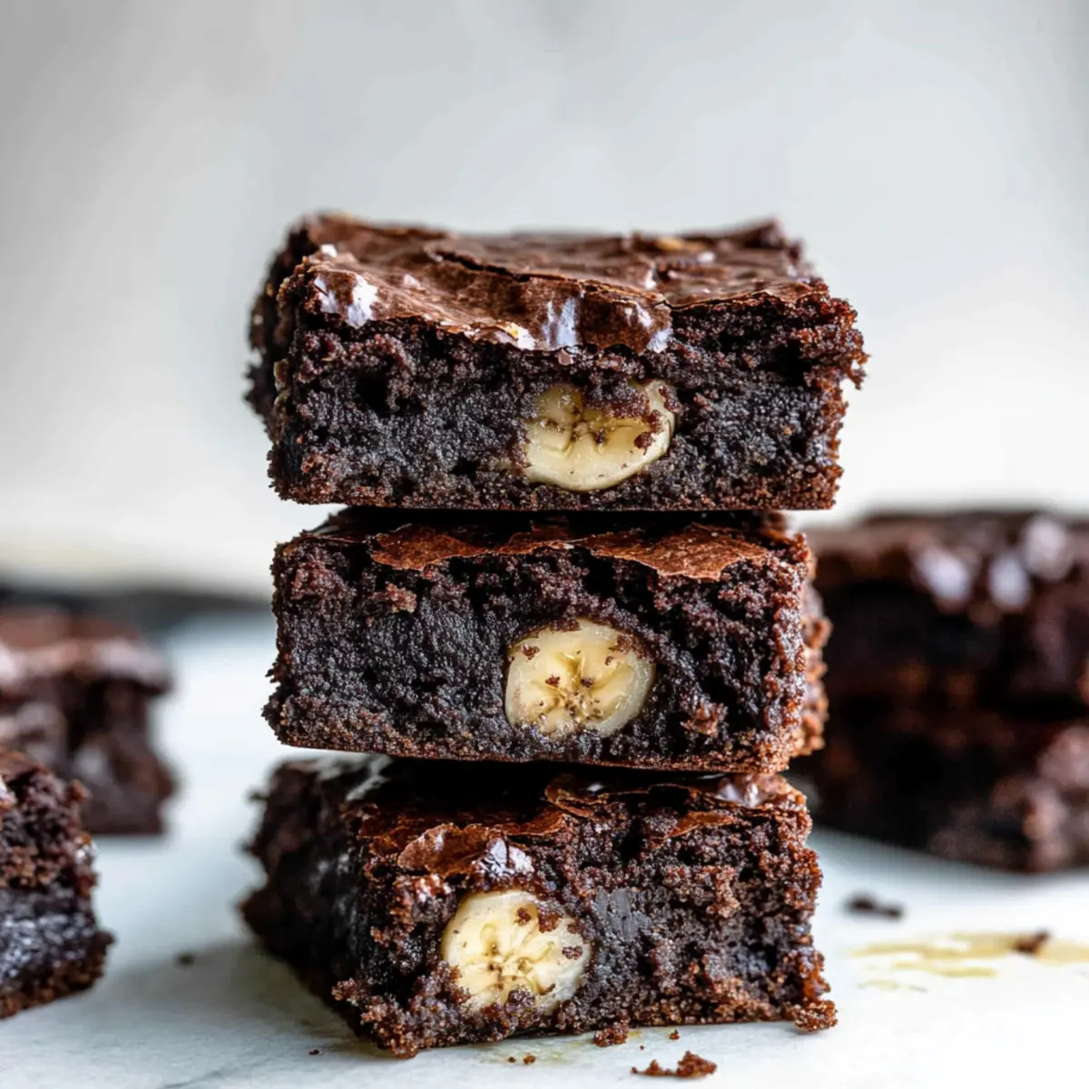 Healthy Fudgy Banana Brownies