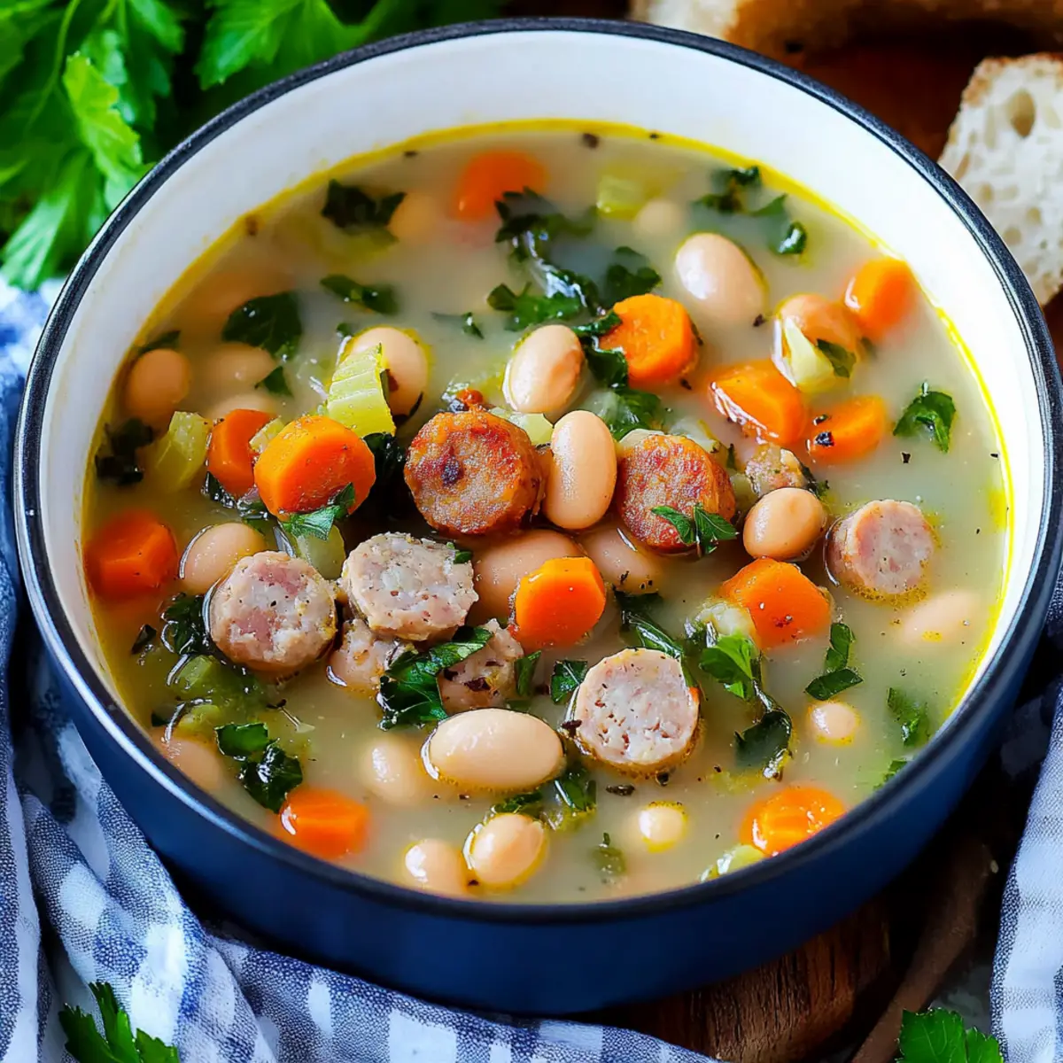 Creamy Bean Soup with Sausage